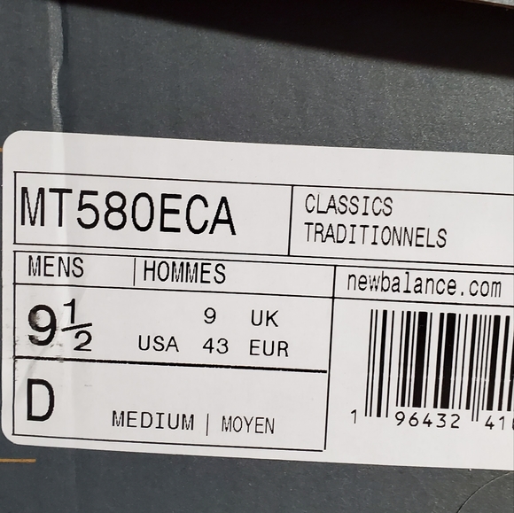 New Balance 580 Unisex MT580ECA Washed Burgundy - Picture 10 of 11